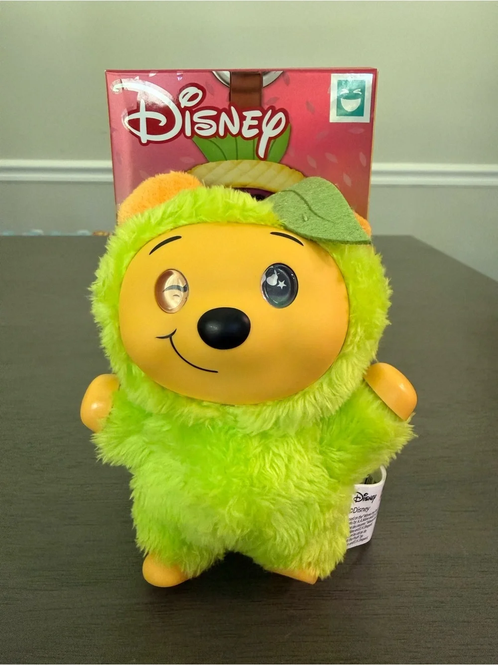 Disney Fresh Picked Pooh Green Apple Vinyl Plush Collectable Bag Charm Key Ring